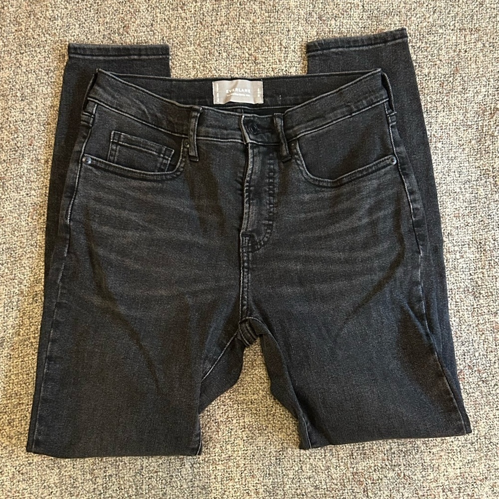 Everlane Mid-Rise Black Skinny Jean